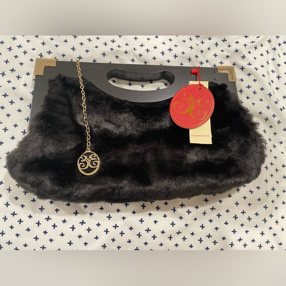 Handbags - Faux Fur clutch bag